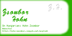 zsombor hohn business card